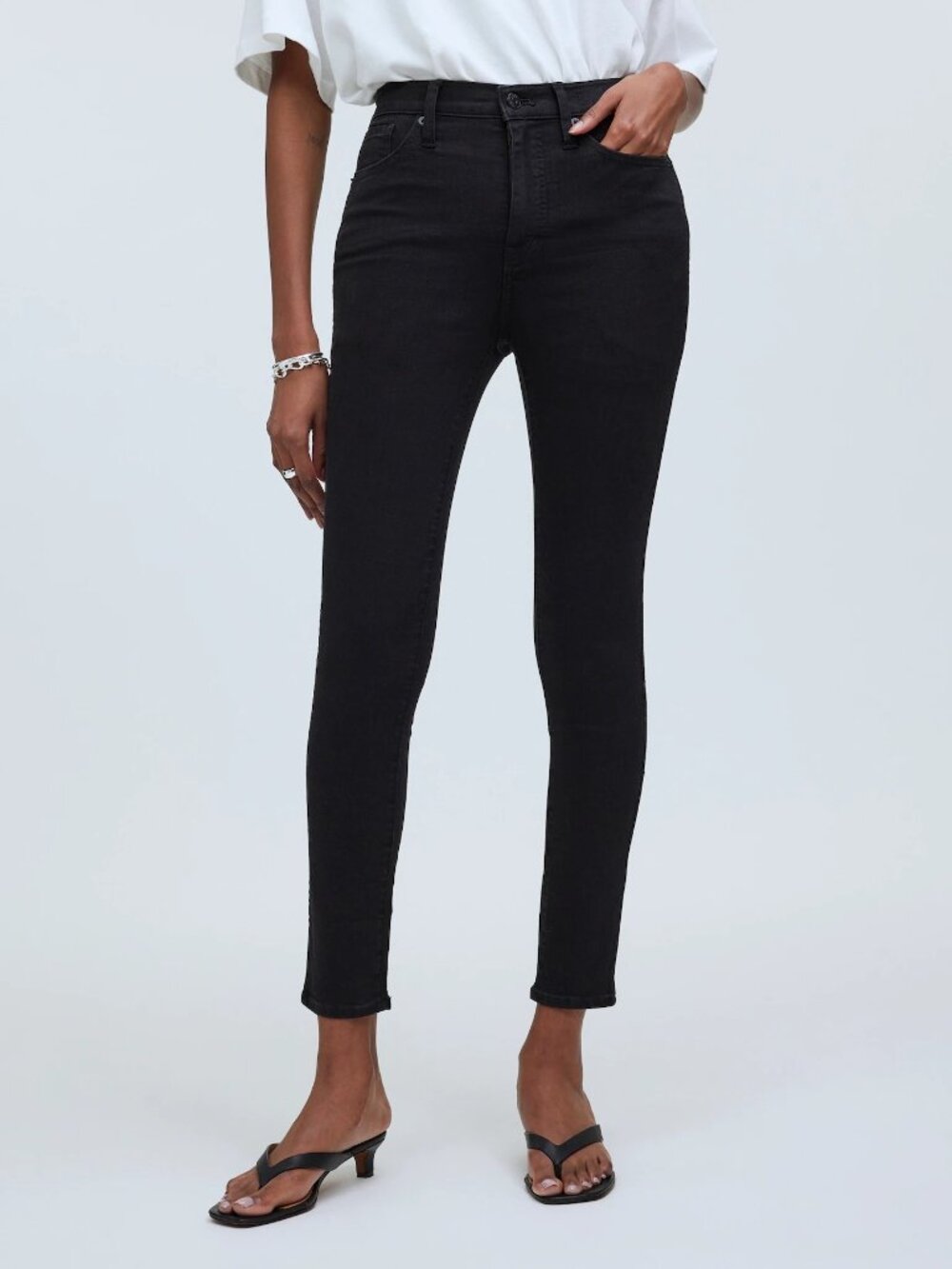Madewell - The Skinny Jean, Black, Size 31 Tall